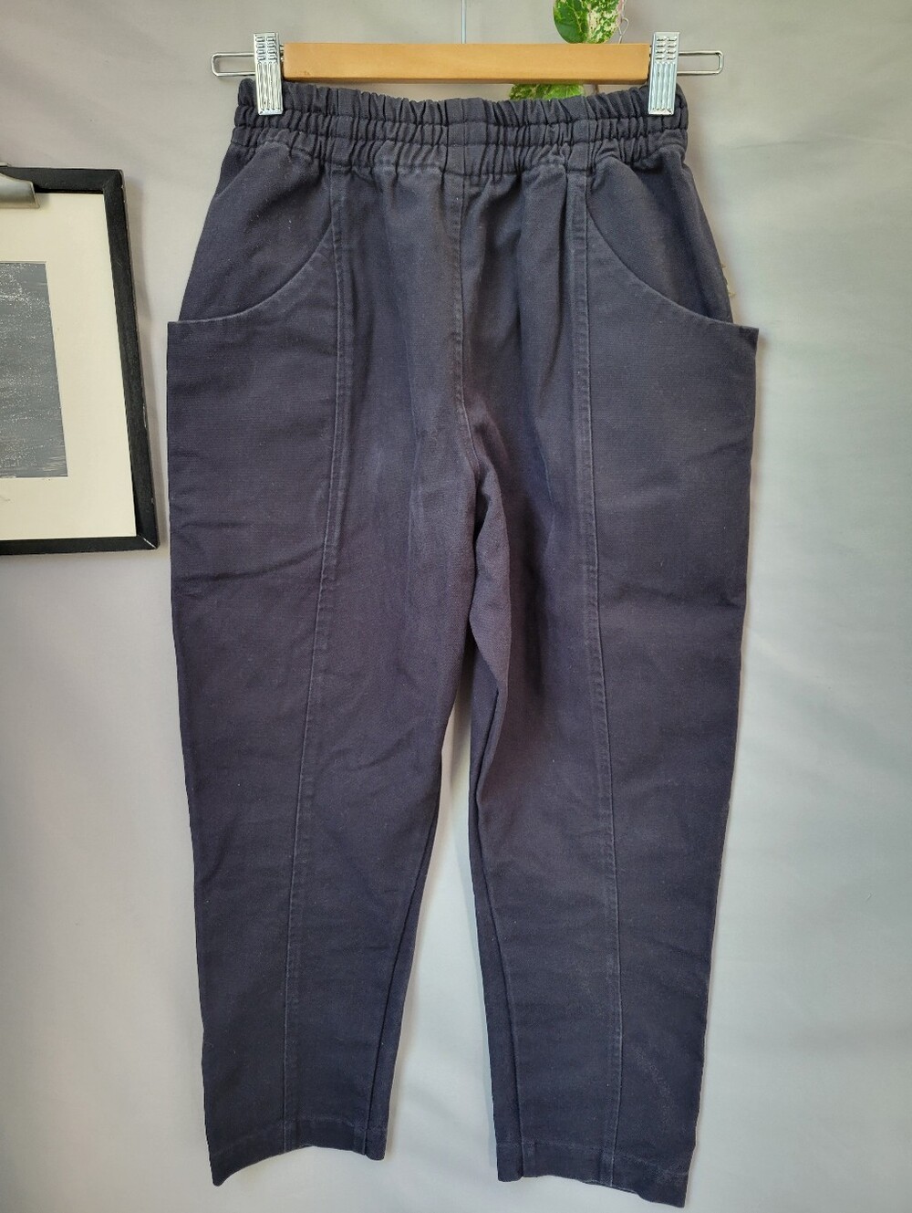 Elizabeth Suzann Cotton Canvas Cropped Pant Black 0-S